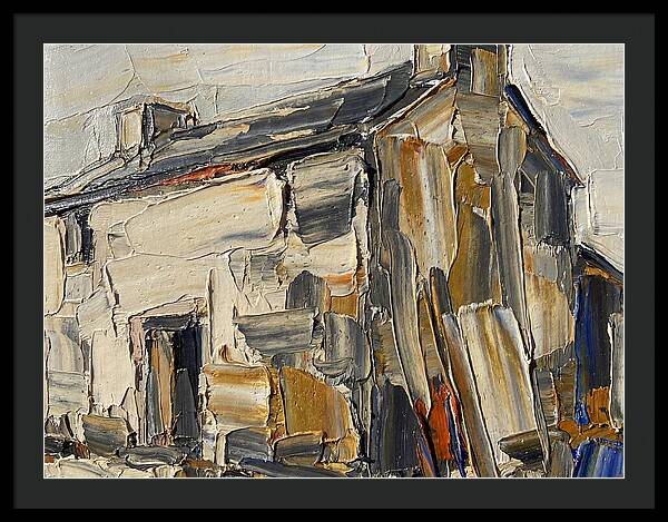 Stone Farmhouse In Palette Knife Style