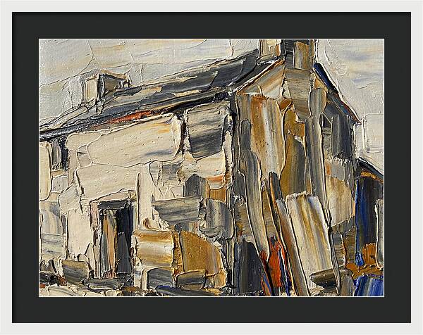 Stone Farmhouse In Palette Knife Style