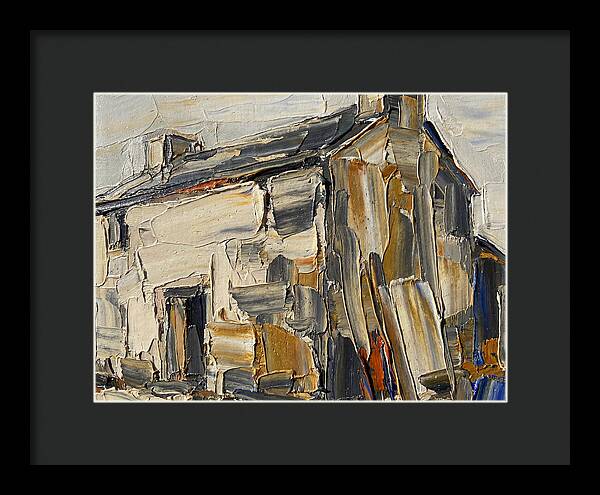 Stone Farmhouse In Palette Knife Style