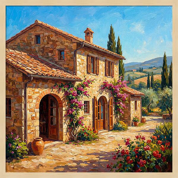 Stone Farmhouse In The Mediterranean