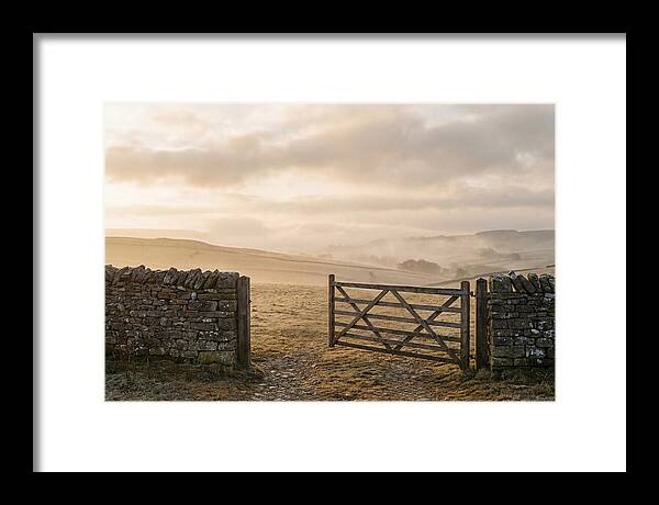 Stone Field Gate At Dawn