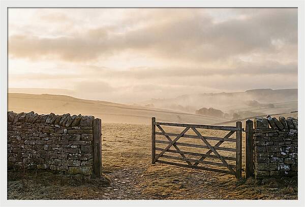 Stone Field Gate At Dawn