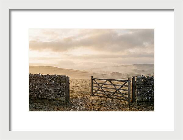 Stone Field Gate At Dawn