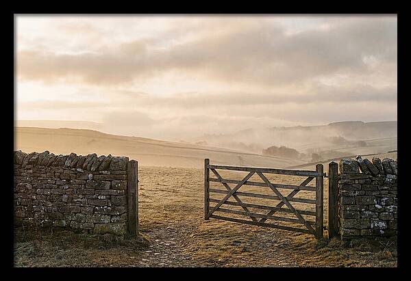 Stone Field Gate At Dawn