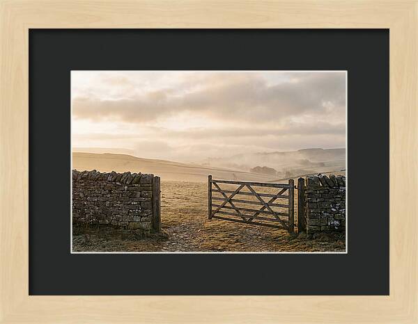 Stone Field Gate At Dawn
