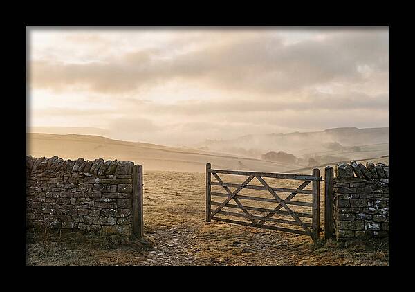 Stone Field Gate At Dawn