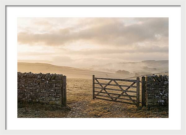 Stone Field Gate At Dawn