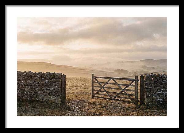 Stone Field Gate At Dawn