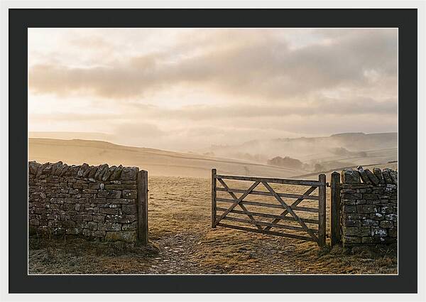 Stone Field Gate At Dawn