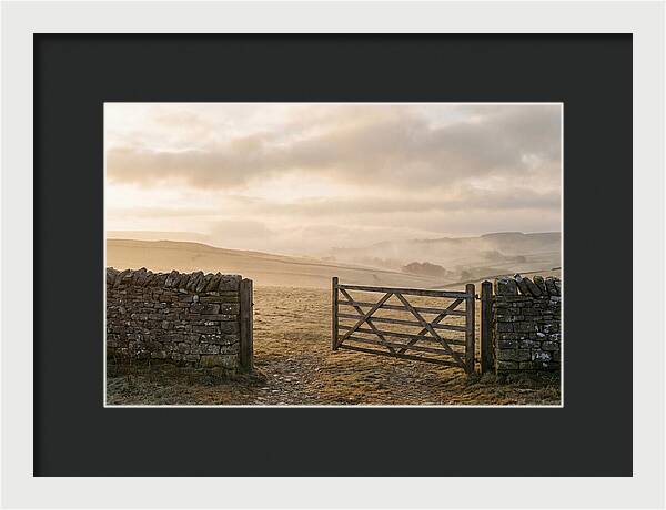 Stone Field Gate At Dawn