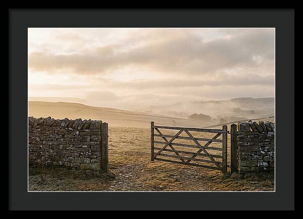 Stone Field Gate At Dawn