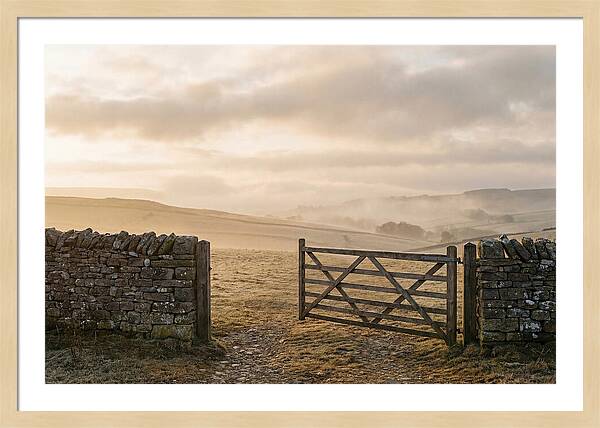 Stone Field Gate At Dawn