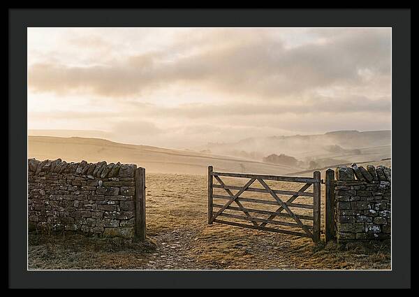 Stone Field Gate At Dawn
