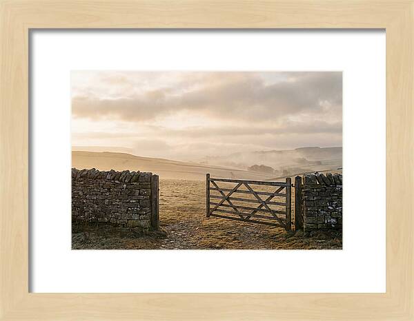 Stone Field Gate At Dawn
