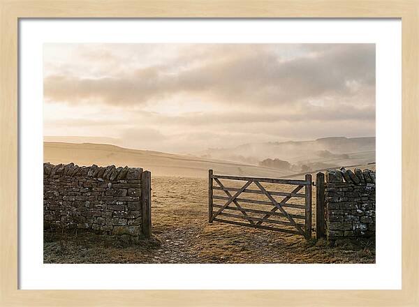 Stone Field Gate At Dawn
