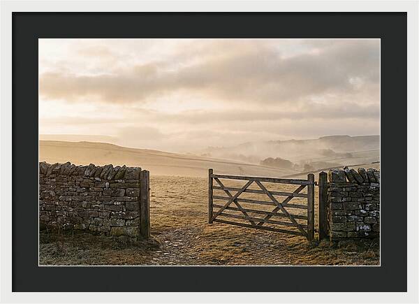 Stone Field Gate At Dawn