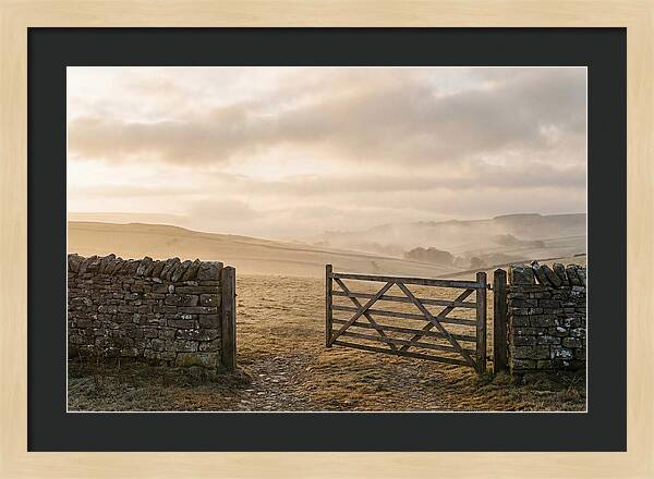 Stone Field Gate At Dawn