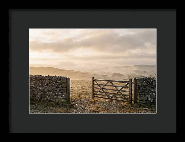 Stone Field Gate At Dawn