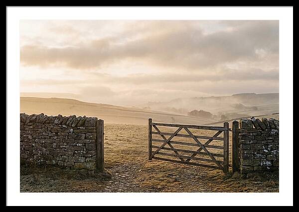 Stone Field Gate At Dawn