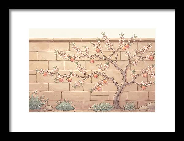 Stone Garden With Peach Tree