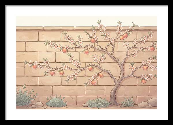 Stone Garden With Peach Tree