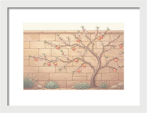 Stone Garden With Peach Tree