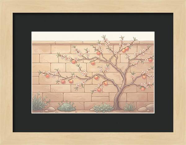 Stone Garden With Peach Tree