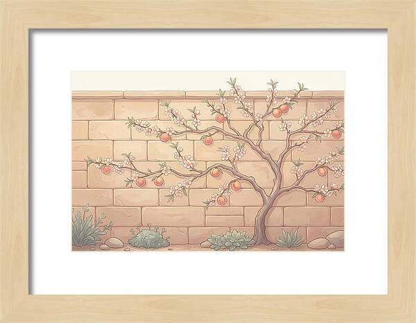 Stone Garden With Peach Tree