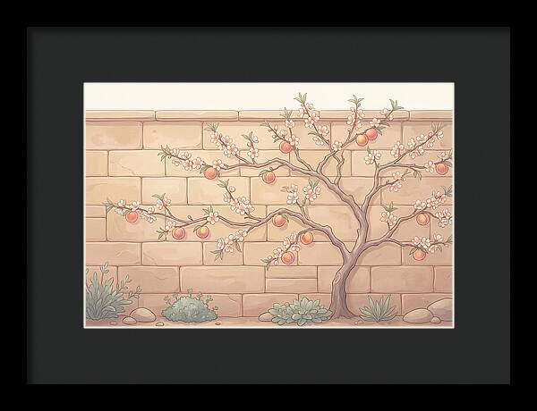 Stone Garden With Peach Tree