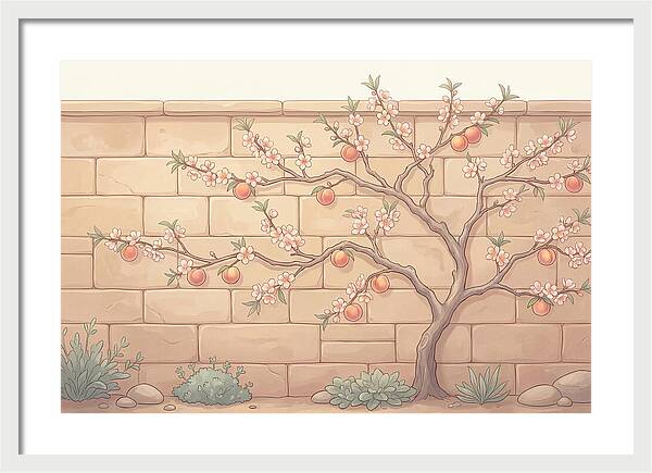 Stone Garden With Peach Tree