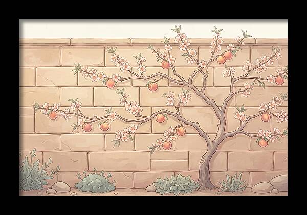 Stone Garden With Peach Tree
