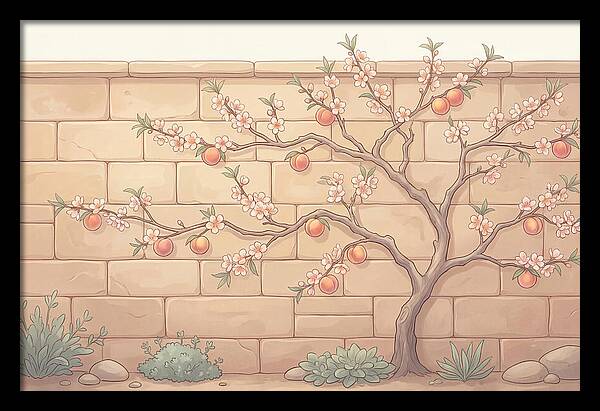 Stone Garden With Peach Tree