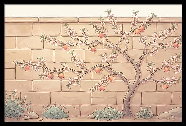 Stone Garden With Peach Tree