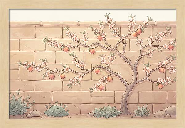 Stone Garden With Peach Tree