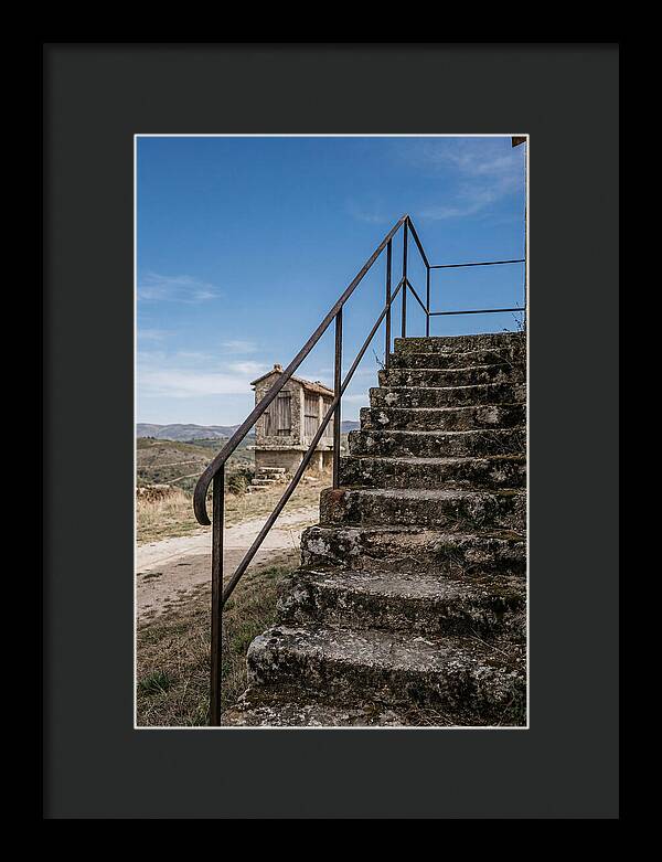 Stone Granary Steps Under Blue Sky