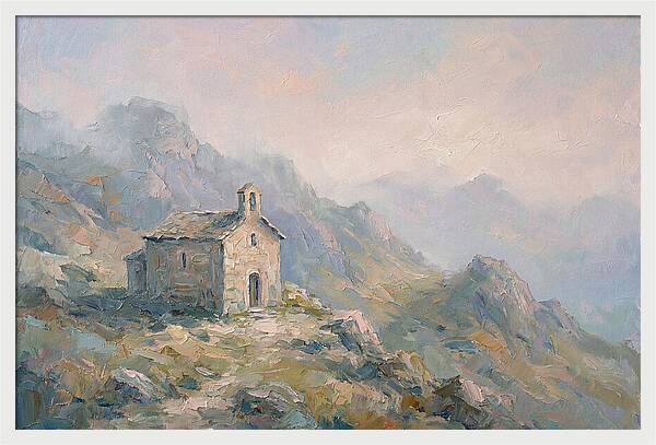 Stone Hermitage Chapel In Mountains