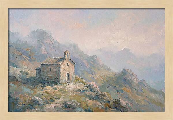 Stone Hermitage Chapel In Mountains