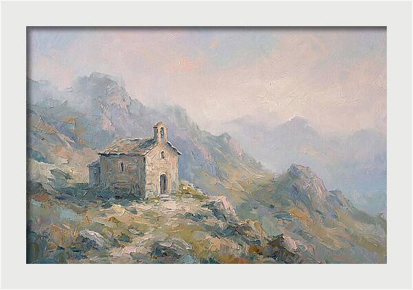 Stone Hermitage Chapel In Mountains