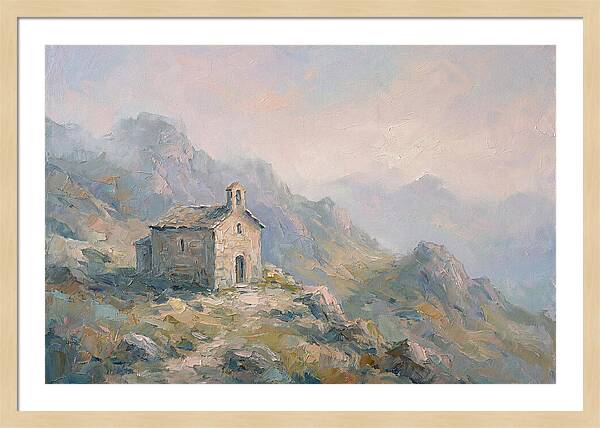Stone Hermitage Chapel In Mountains