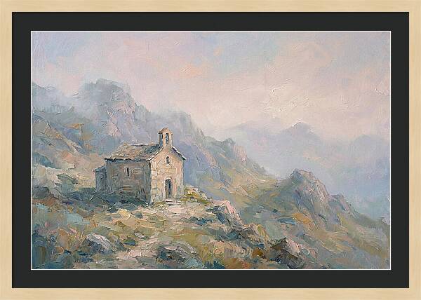 Stone Hermitage Chapel In Mountains