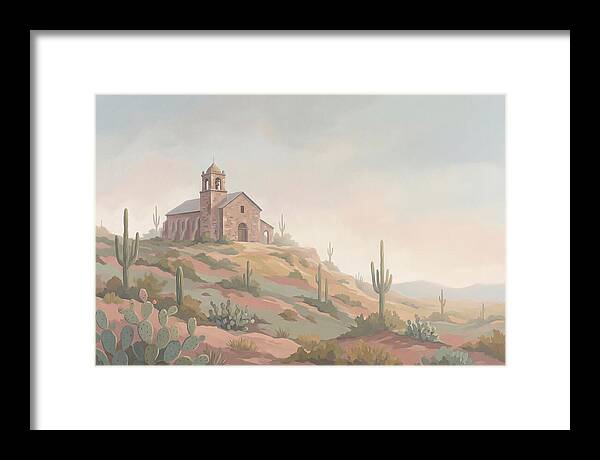 Stone Iglesia On Cactus Dotted Hill