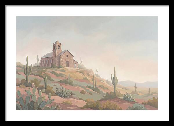 Stone Iglesia On Cactus Dotted Hill