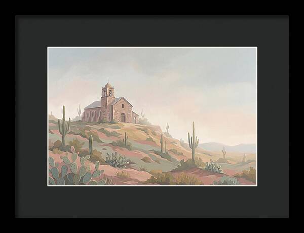 Stone Iglesia On Cactus Dotted Hill