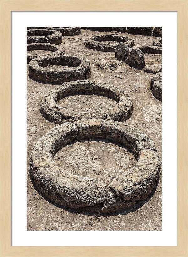 Stone Inspired Circles In Earthy Grey