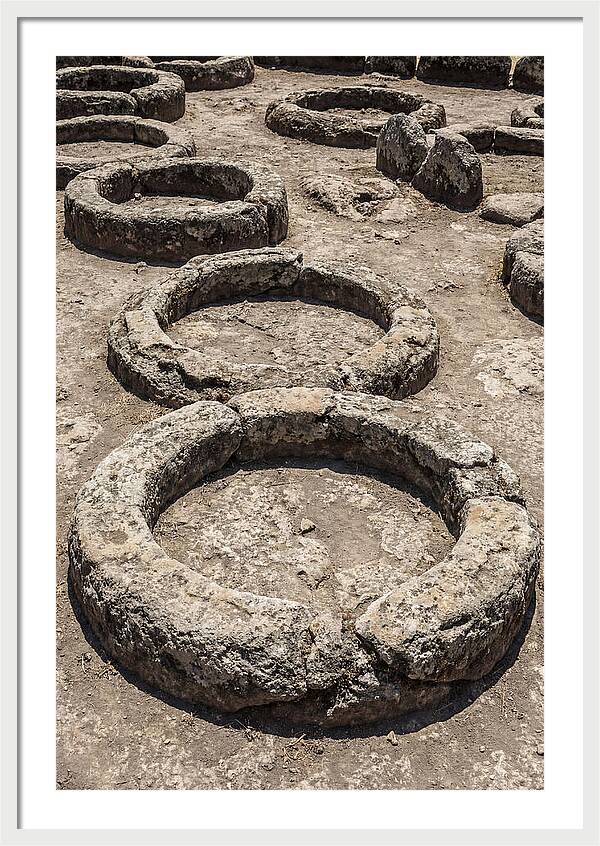 Stone Inspired Circles In Earthy Grey