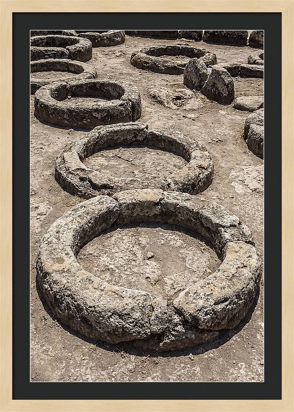 Stone Inspired Circles In Earthy Grey