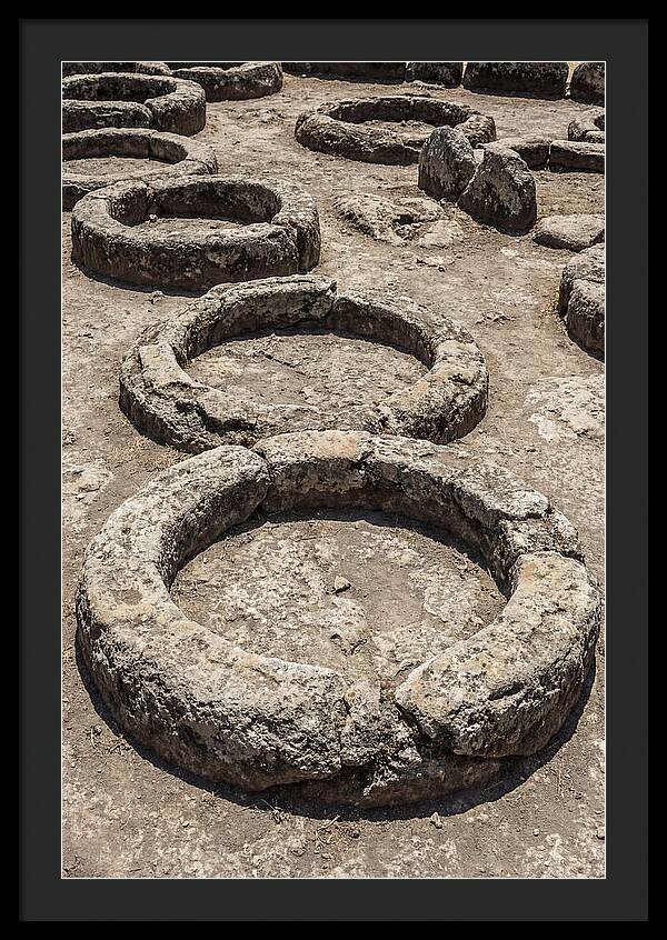 Stone Inspired Circles In Earthy Grey