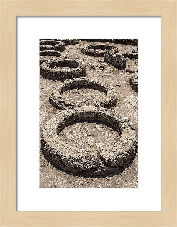Stone Inspired Circles In Earthy Grey