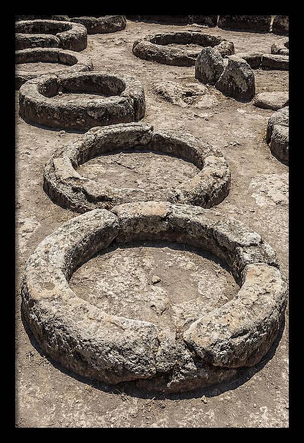 Stone Inspired Circles In Earthy Grey
