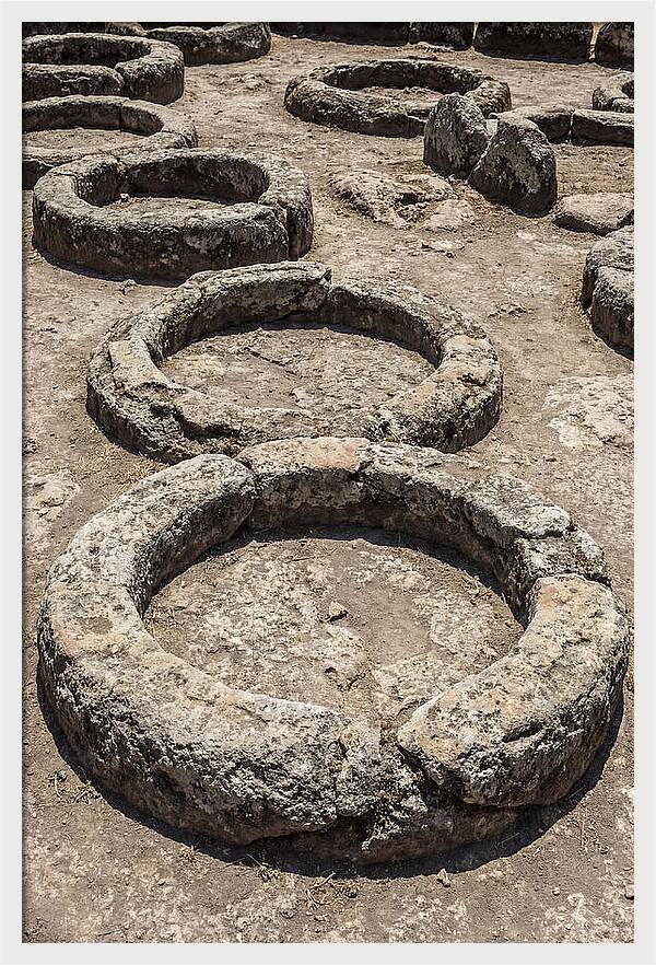 Stone Inspired Circles In Earthy Grey